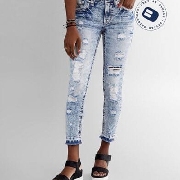 Rock Revival Stellar Mid Rise Ankle Jeans 32 New